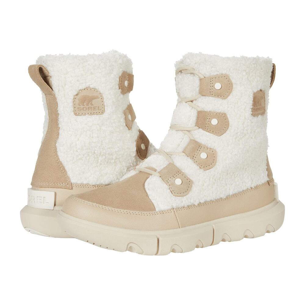 NEW Sorel Explorer II Joan Cozy Boot Ancient Fossil Sea Salt Salt Women's 9.5